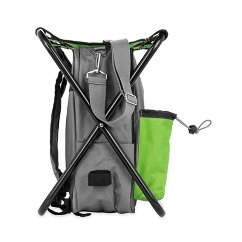 Camp Stool Backpack Cooler -Gr